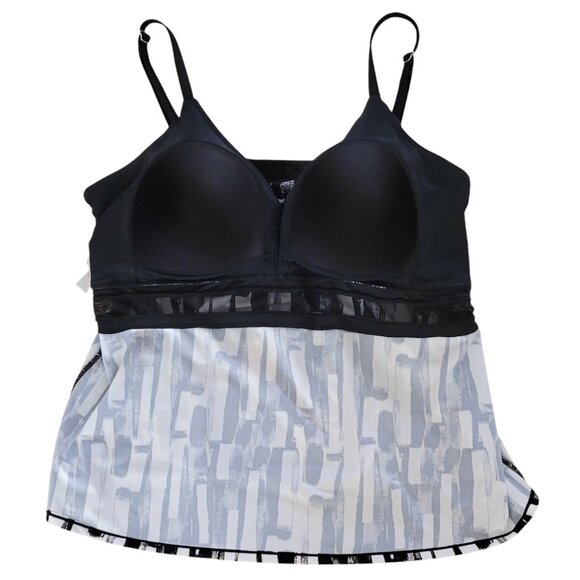 Aquabelle Swimsuits for All Plus Size Tankini Top with Mesh Inset Size 24 - Picture 7 of 10